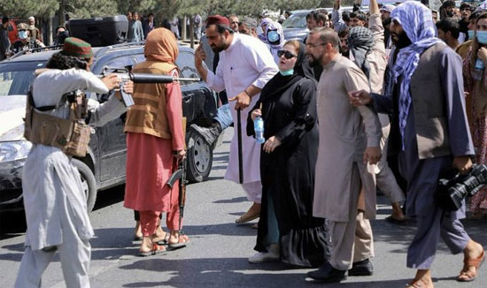 taliban woman protest photo