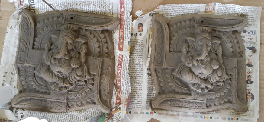 ganesh idols made from cow dung