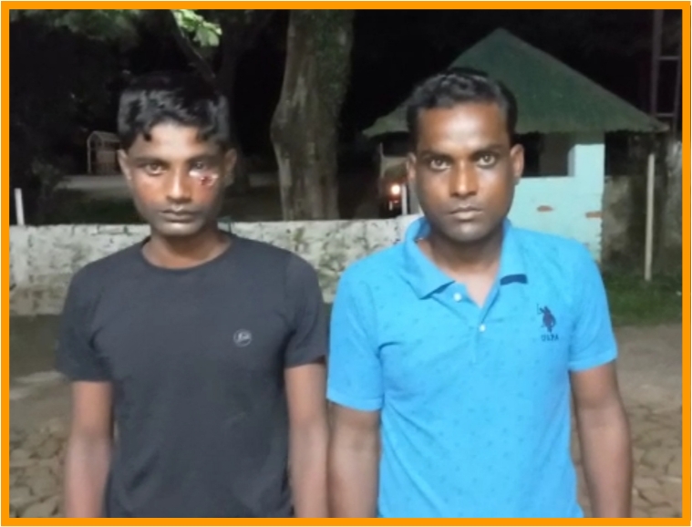 sapor police seized two pistol and arrested two person