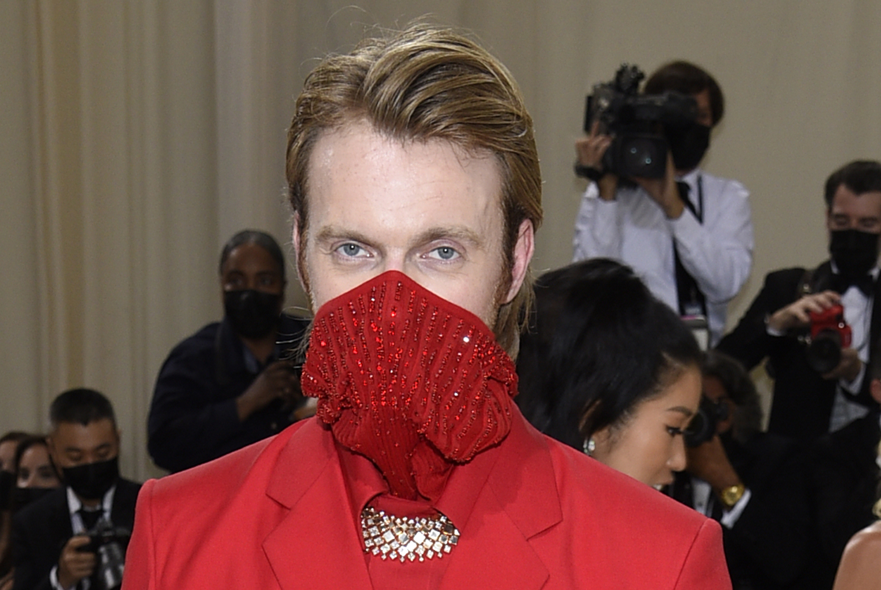 Finneas attends The Metropolitan Museum of Art's Costume Institute benefit gala celebrating the opening of the "In America: A Lexicon of Fashion" exhibition on Monday, Sept. 13, 2021, in New York.