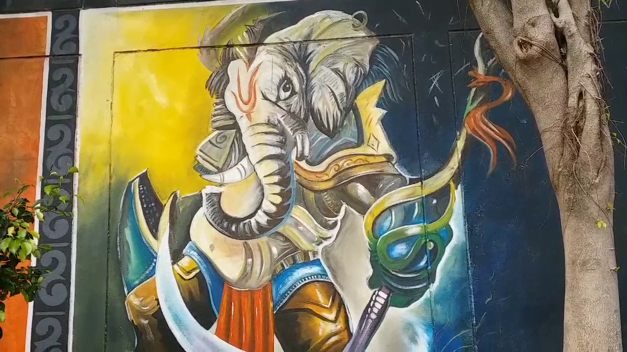 Rare mural of Lord Ganesha