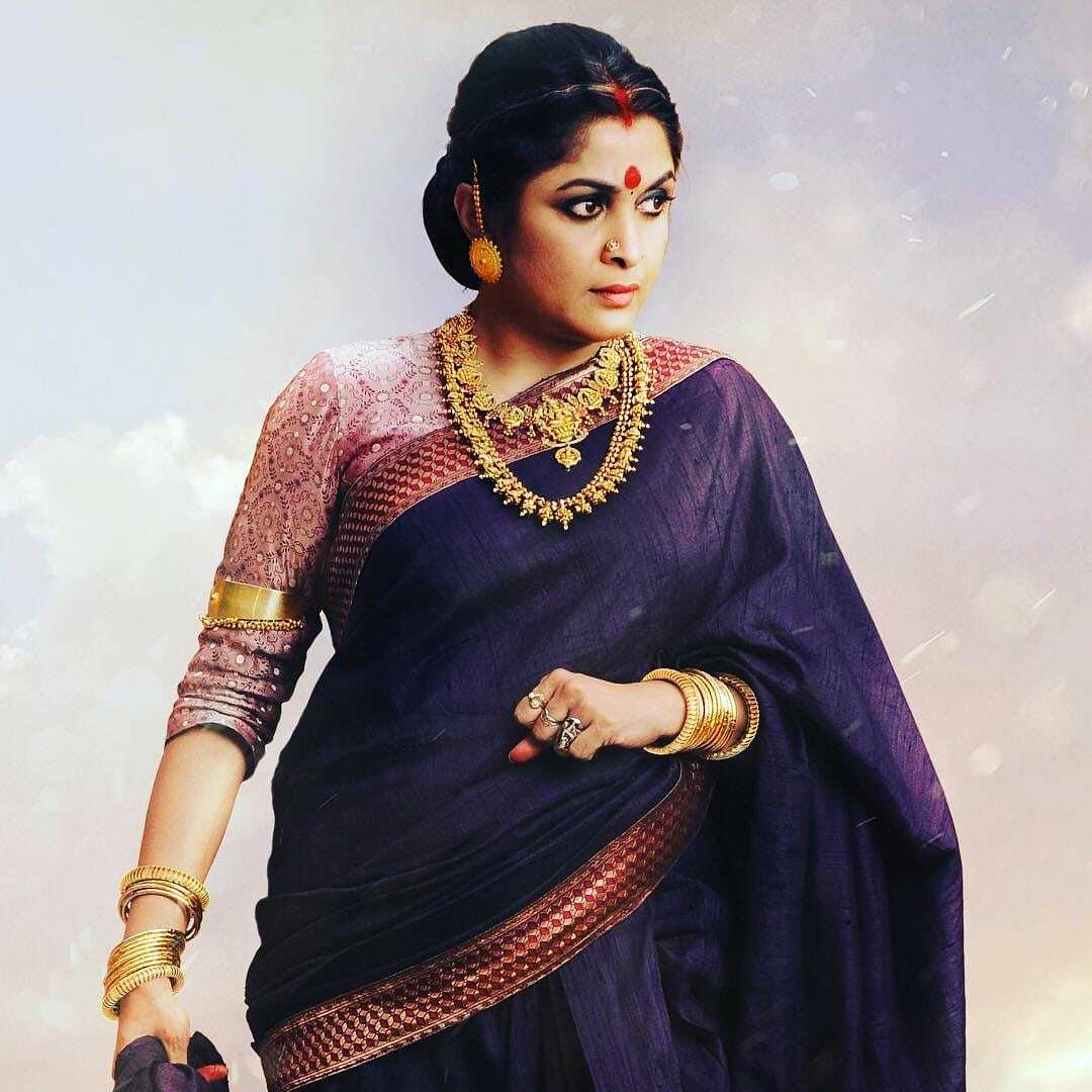 Ramyakrishna in the role of Sivagami in the movie Bahubali