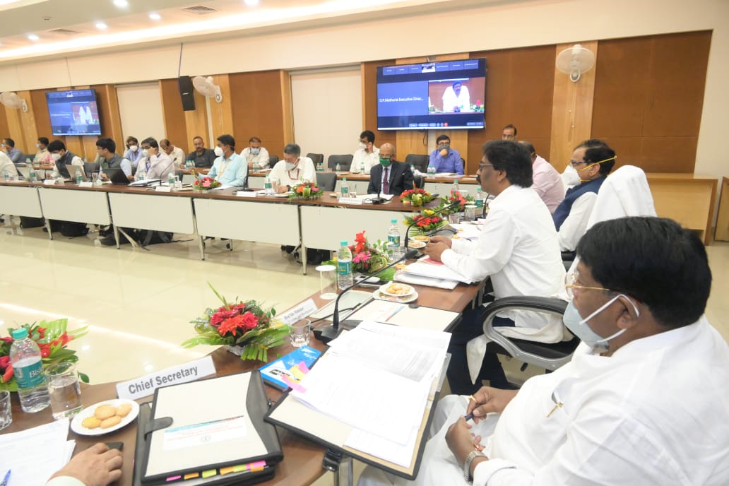 Meeting between NITI Aayog and Jharkhand Government team at Project Bhawan Ranchi