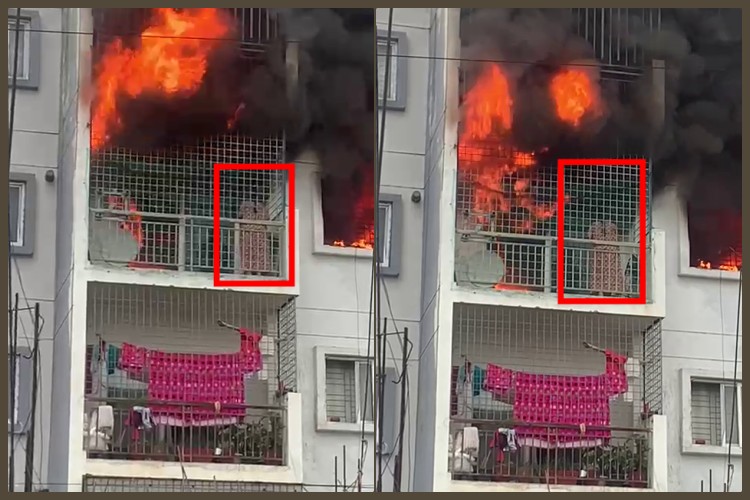 two burns in a apartment fire accident