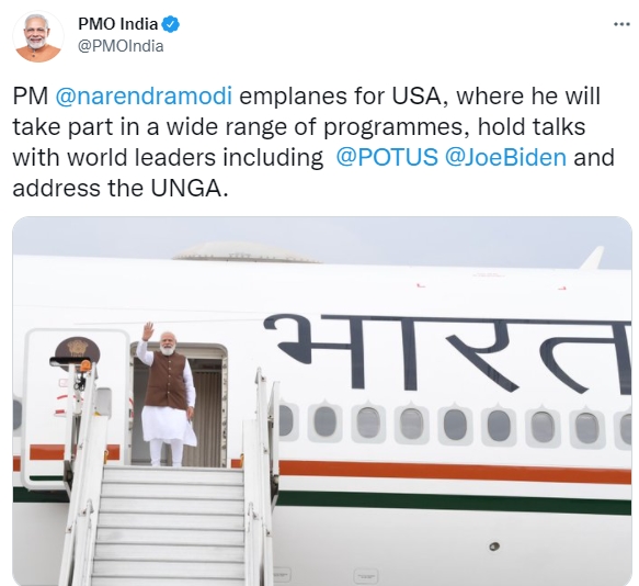 PMO India tweets