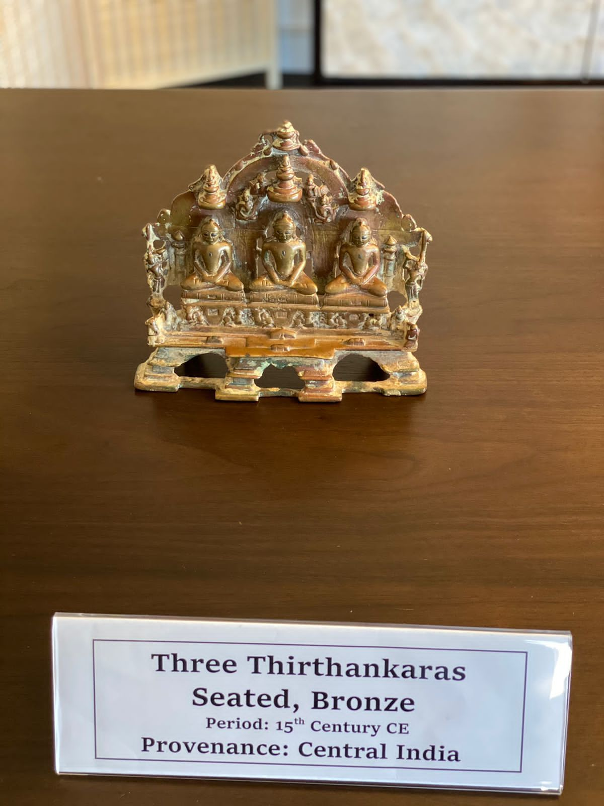 Three Thirthankaras seated