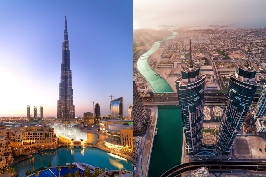 Burj Khalifa and JW Marriott Marquis