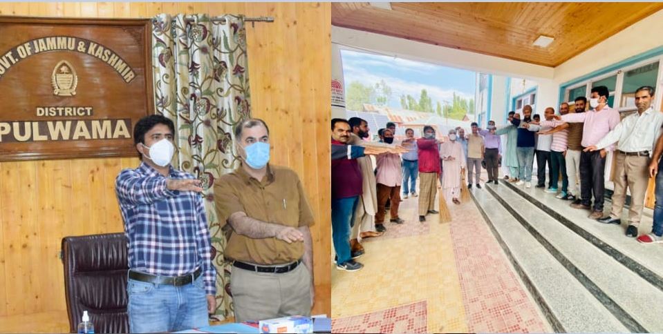 پلوامہ: ضلع انتظامیہ کی مہاتما گاندھی کی سالگرہ پر سوچتا عہد، صفائی مہم