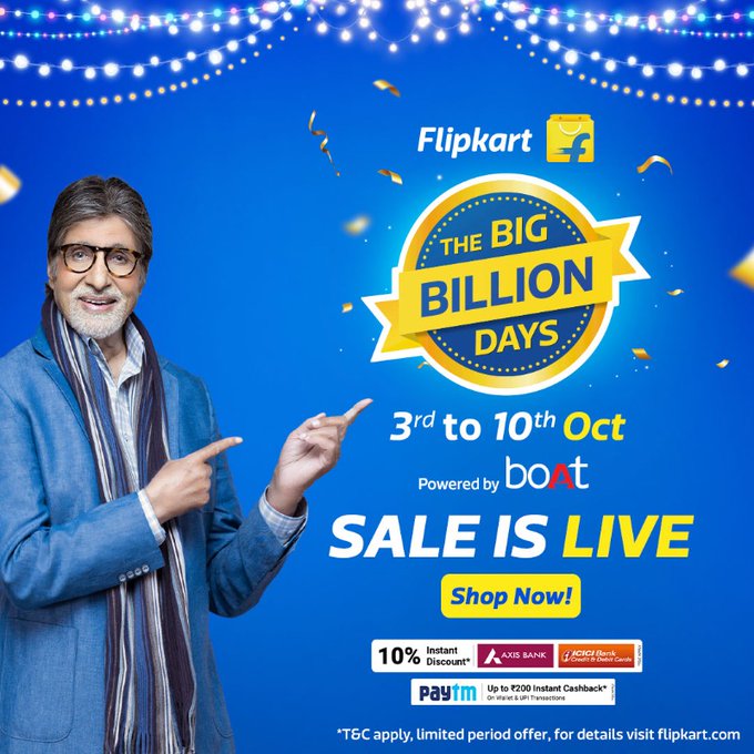 last date for Flipkart big billon days sale