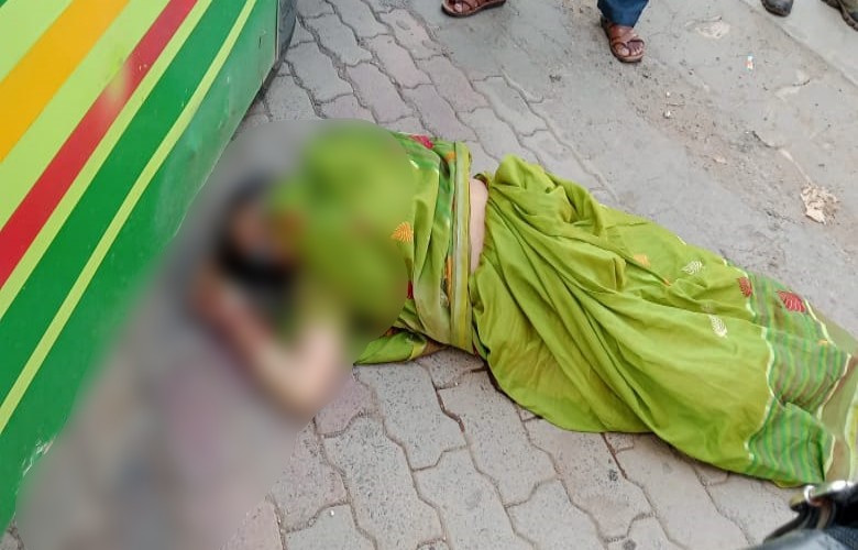 Bus accident woman died on spot