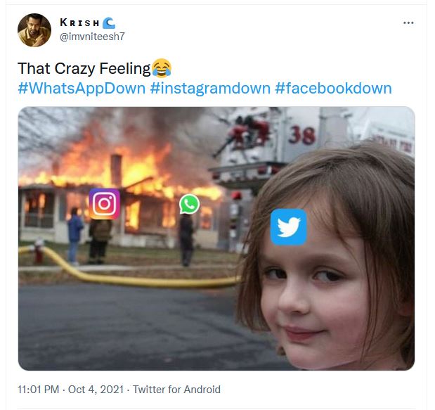 fb down twitter trolls