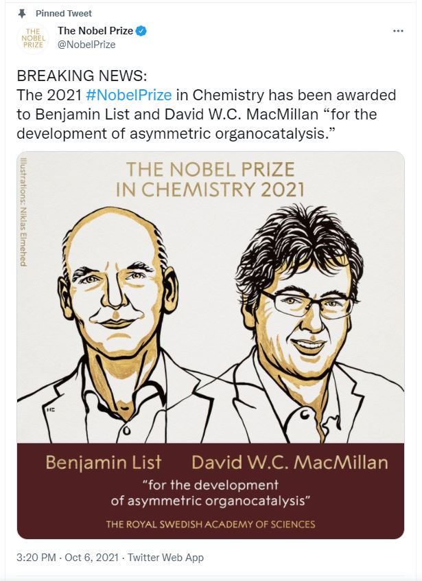 दो वैज्ञानिकों को संयुक्त रूप से मिला पुरस्कार