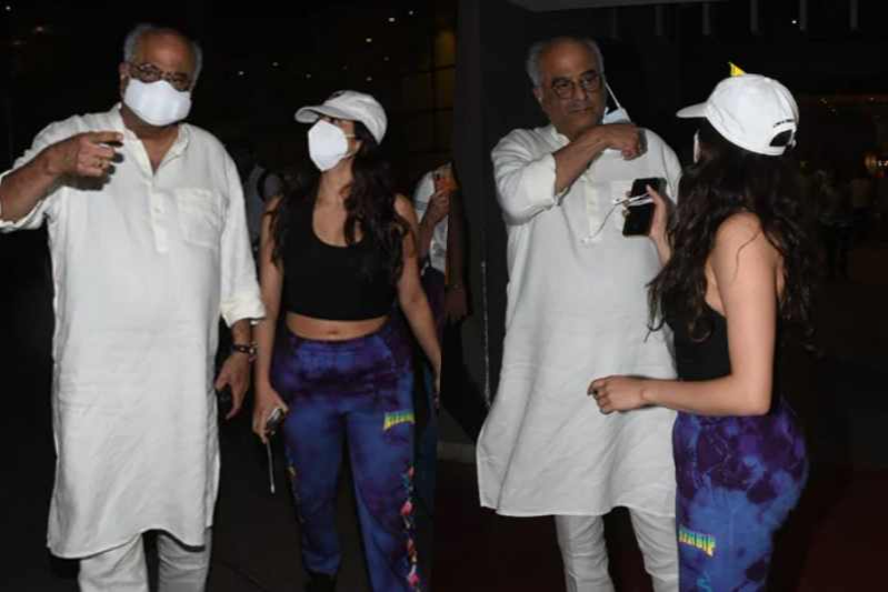 Janhvi Kapoor with her father