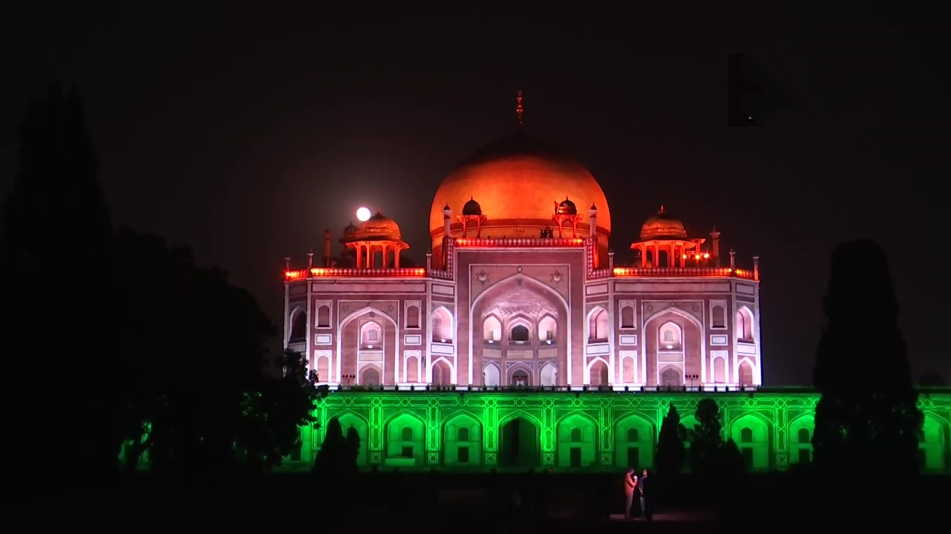 heritage monuments lit in tricolour