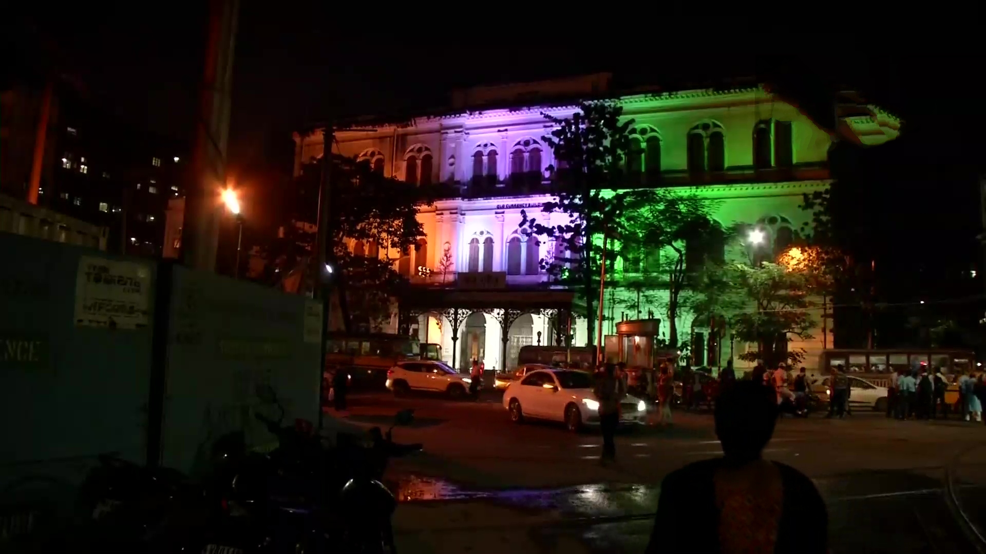 heritage monuments lit in tricolour