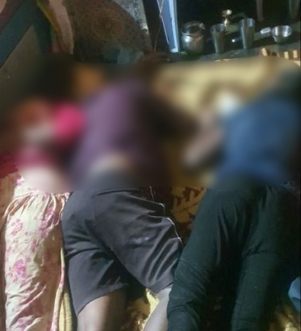 Person commited suicide with his four children in hukkeri