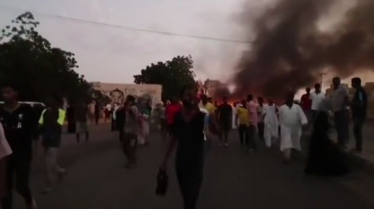 Pro-democracy protests in Sudan after a military coup