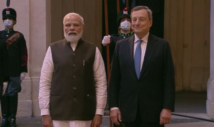 Prime Minister Narendra Modi with the Prime Minister of Italy