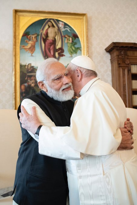 Prime Minister Narendra Modi met Pope Francis