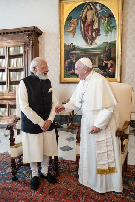 Prime Minister Narendra Modi met Pope Francis