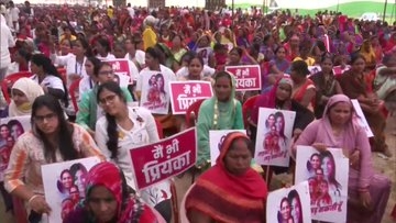 Congress leader Priyanka Gandhi in Gorakhpur