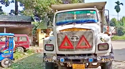 two soil-laden dumpers seized by palasbari police