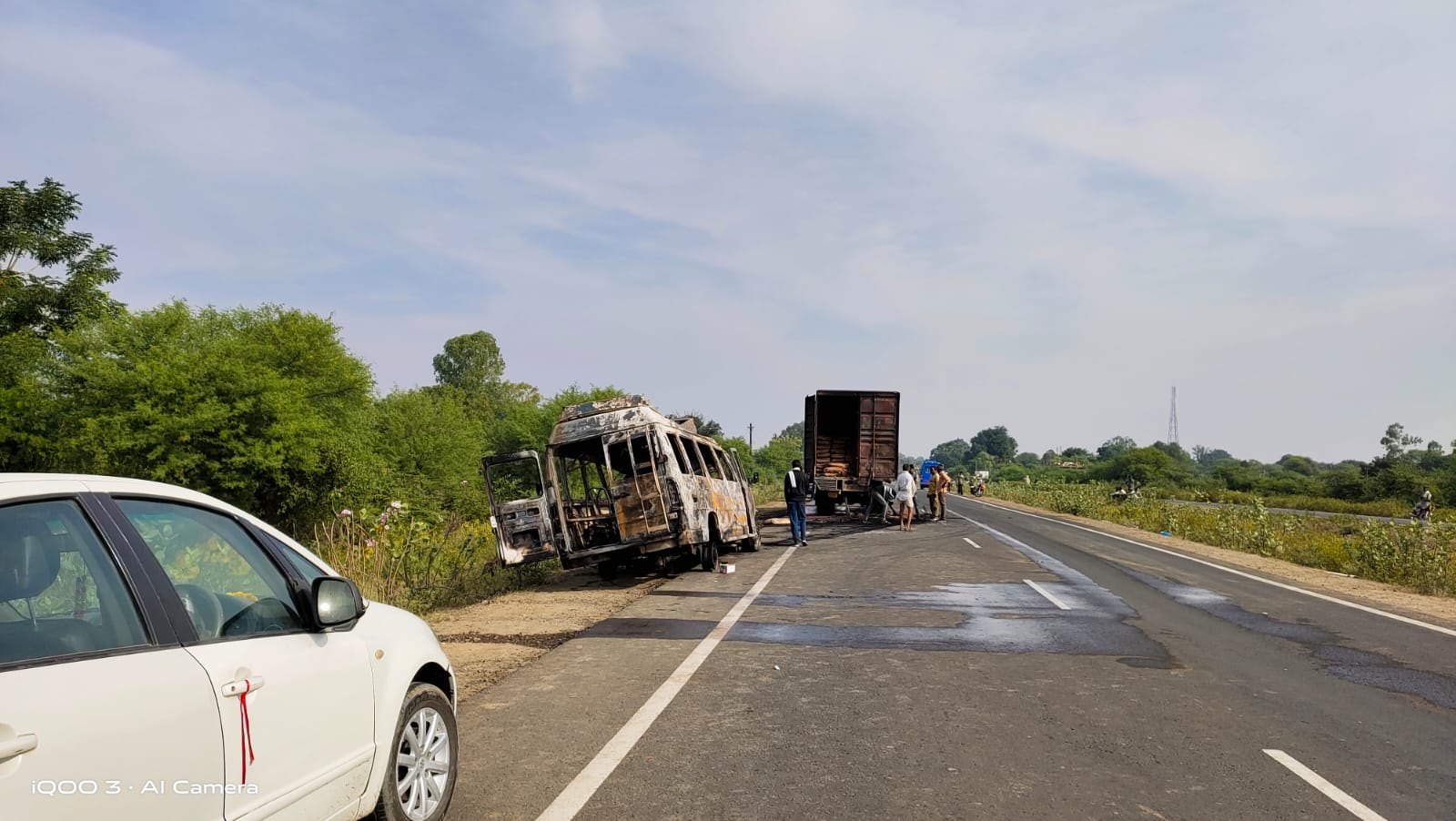 Traveler collided with container in Guna