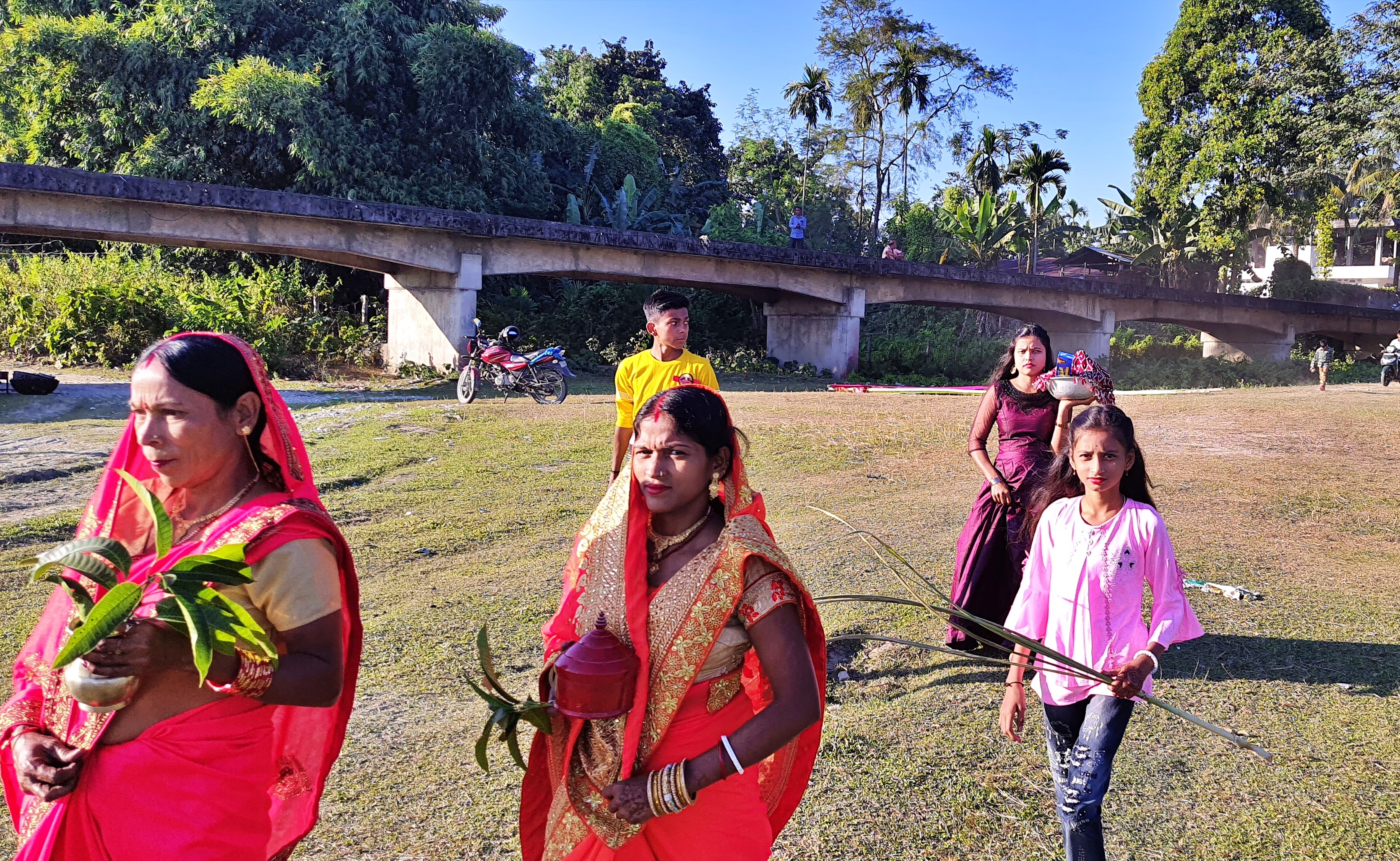 chhath puja celebrated in biswanath