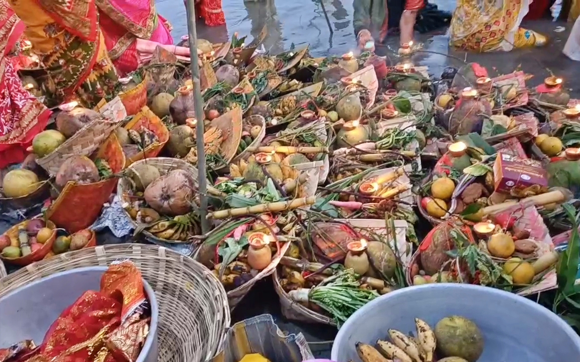 chhath puja celebrated in dhubri