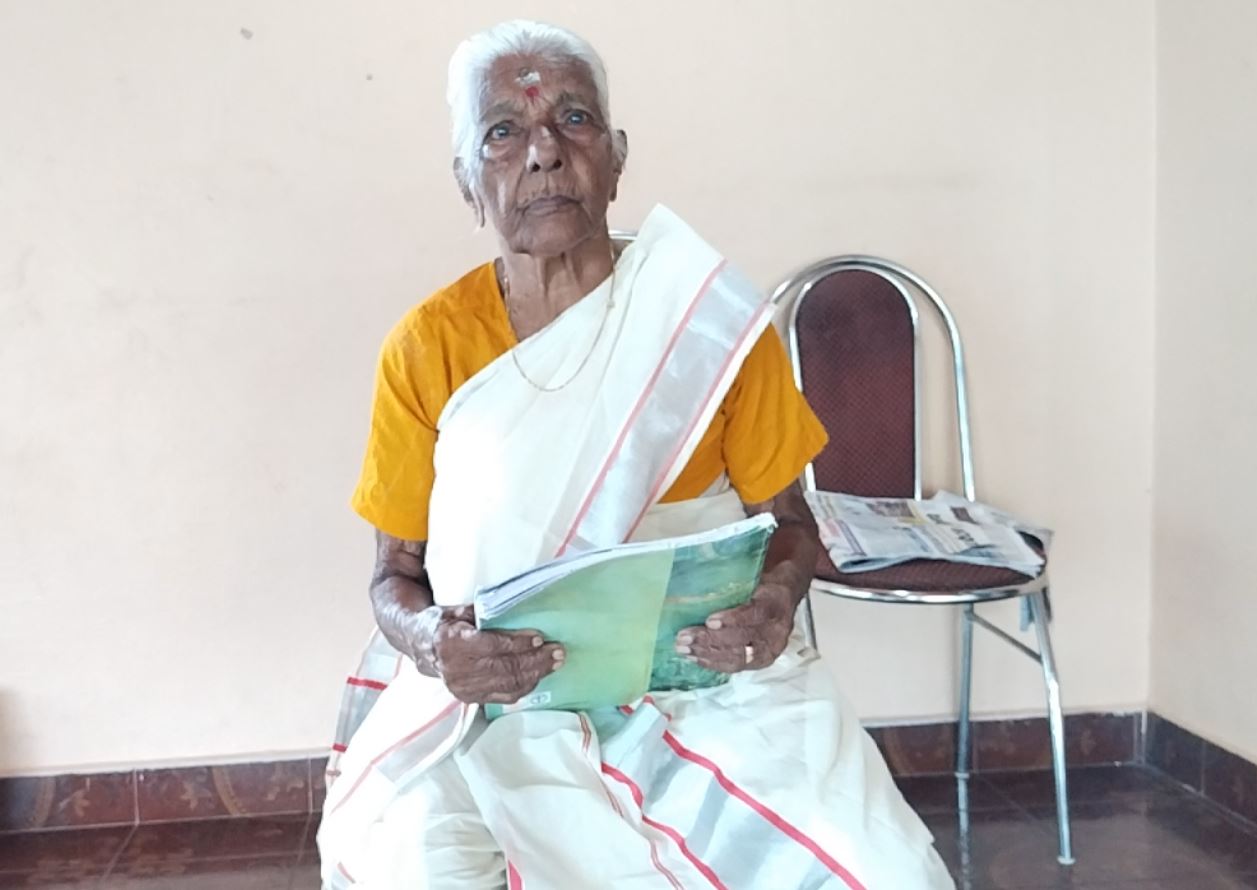 104 year old lady in literacy examination