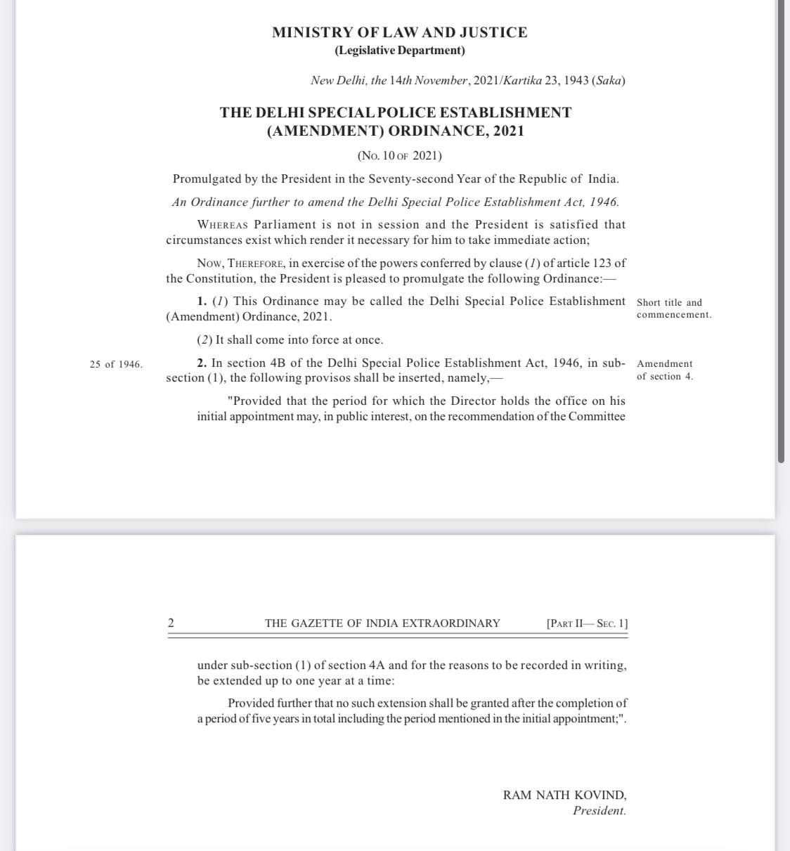 ୫ବର୍ଷକୁ ବୃଦ୍ଧି ହେବ CBI ଓ ED ନିର୍ଦ୍ଦେଶକଙ୍କ କାର୍ଯ୍ୟକାଳ, ଅଧ୍ୟାଦେଶ ଆଣିଲା କେନ୍ଦ୍ର