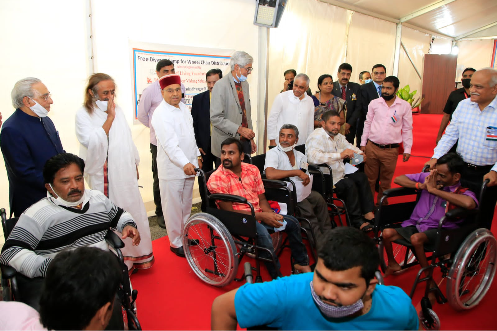 Thawar Chand Gehlot inaugurates  free wheelchair distribution camp