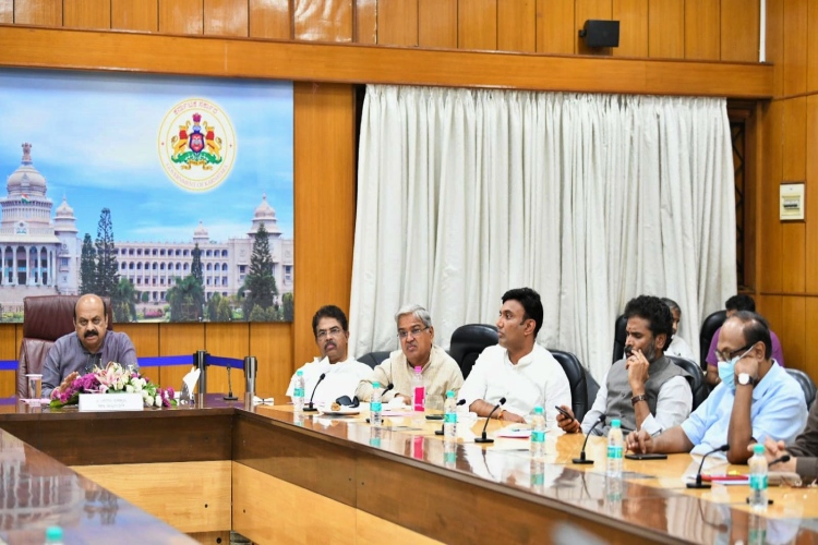 CM Basavaraj Bommai meeting with officers