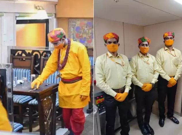 Ramayana Circuit Train waiter dress like sadhu