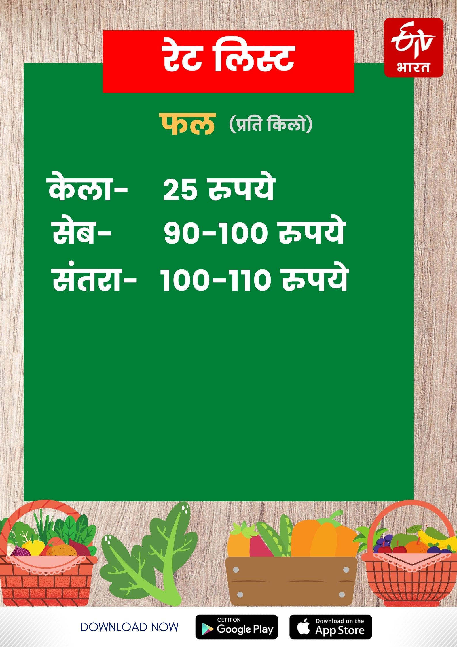 haryana fruits and vegetables rate today