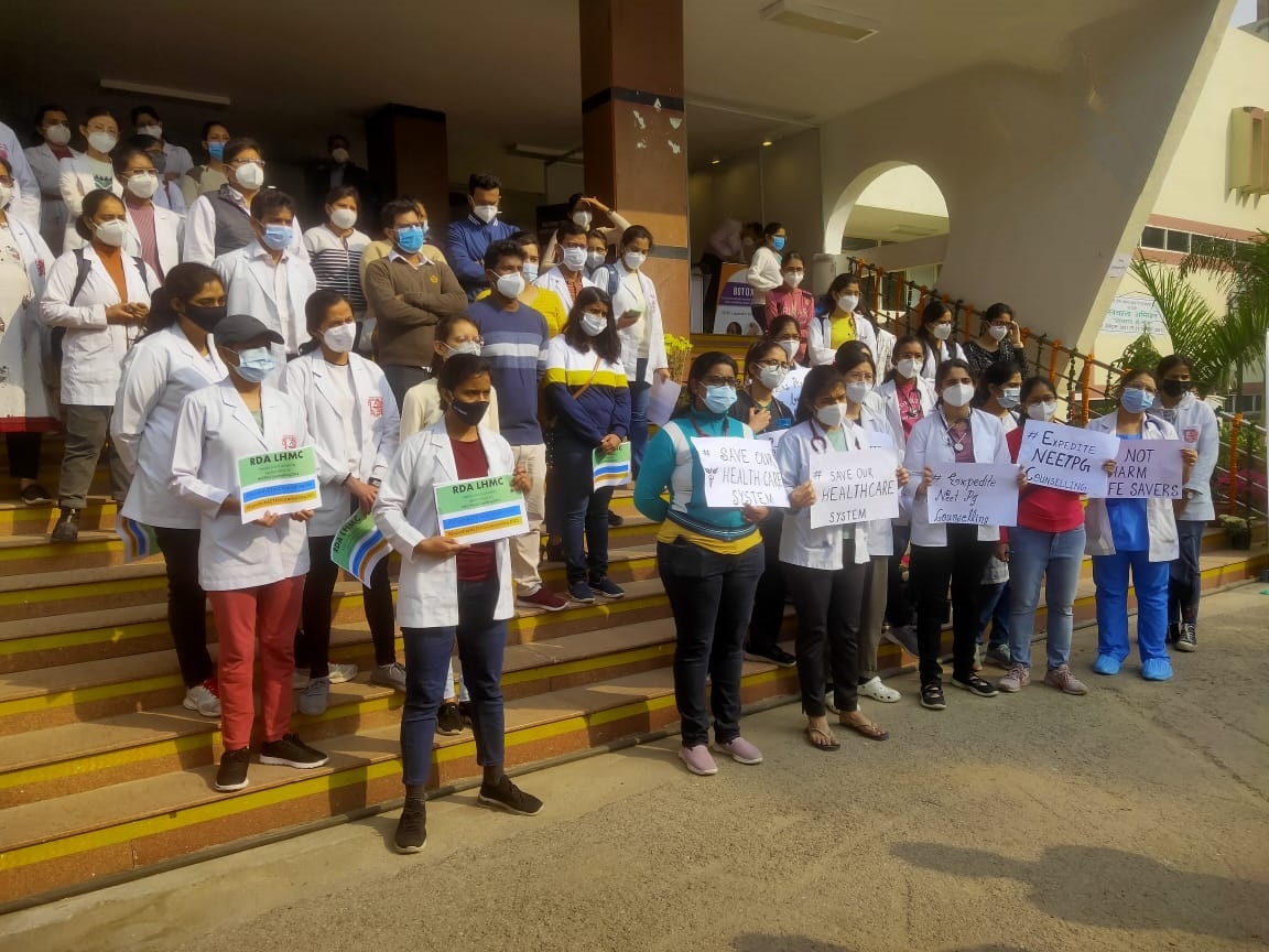 Resident doctors protest