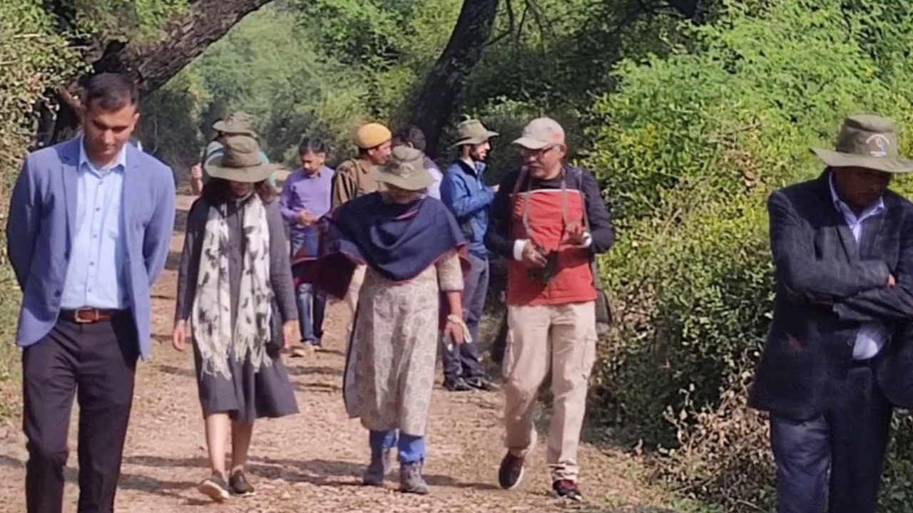 French delegation in Keoladeo National Park