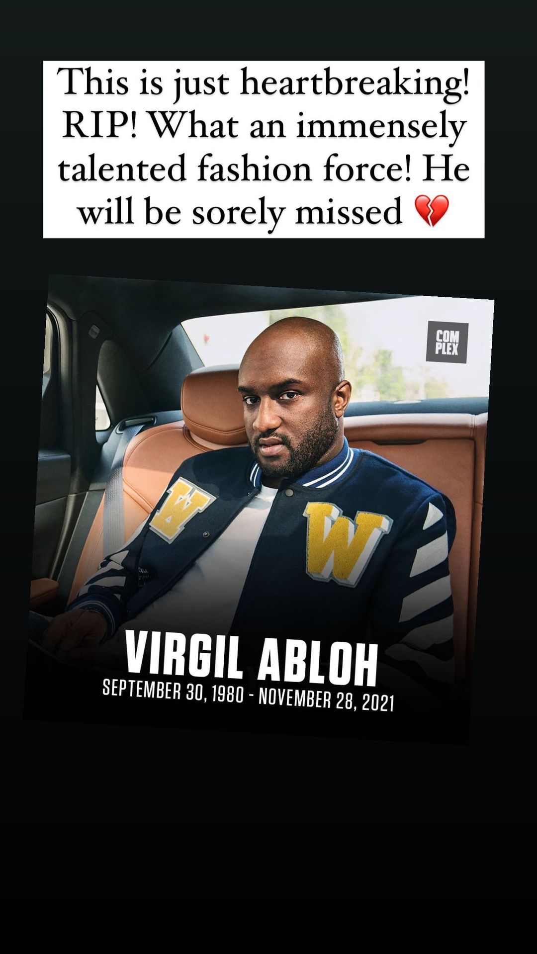 bollywood celebs on Virgil Abloh demise