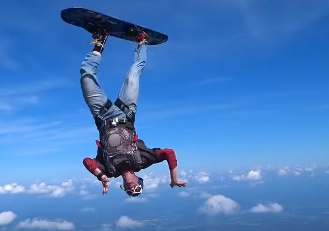 Sky Surfer Sets Guinness Record with Helicopter Spins