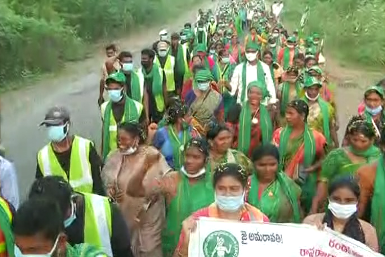 Amaravati farmers padayatra, అమరావతి పాదయాత్ర, ap news