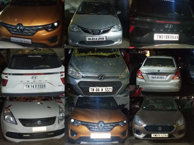 Chennai Car cheating Accused Arunkumar arrested, 12 cars seized from accused Arunkumar, 12 cars seized from car cheating accused in chennai,  chennai car crime, chennai crime news, vivilia Transport and Logistics company, நுங்கம்பாக்கம், சென்னையில் கார் மோசடி நபரிடம் இருந்து 12 கார்கள் மீட்பு, சென்னையில் கார் மோசடியில் ஈடுபட்ட அருண்குமார், சென்னை நொளம்பூர் காவல் நிலையம், Chennai Nolambur police station, சென்னை குற்றச் செய்திகள்