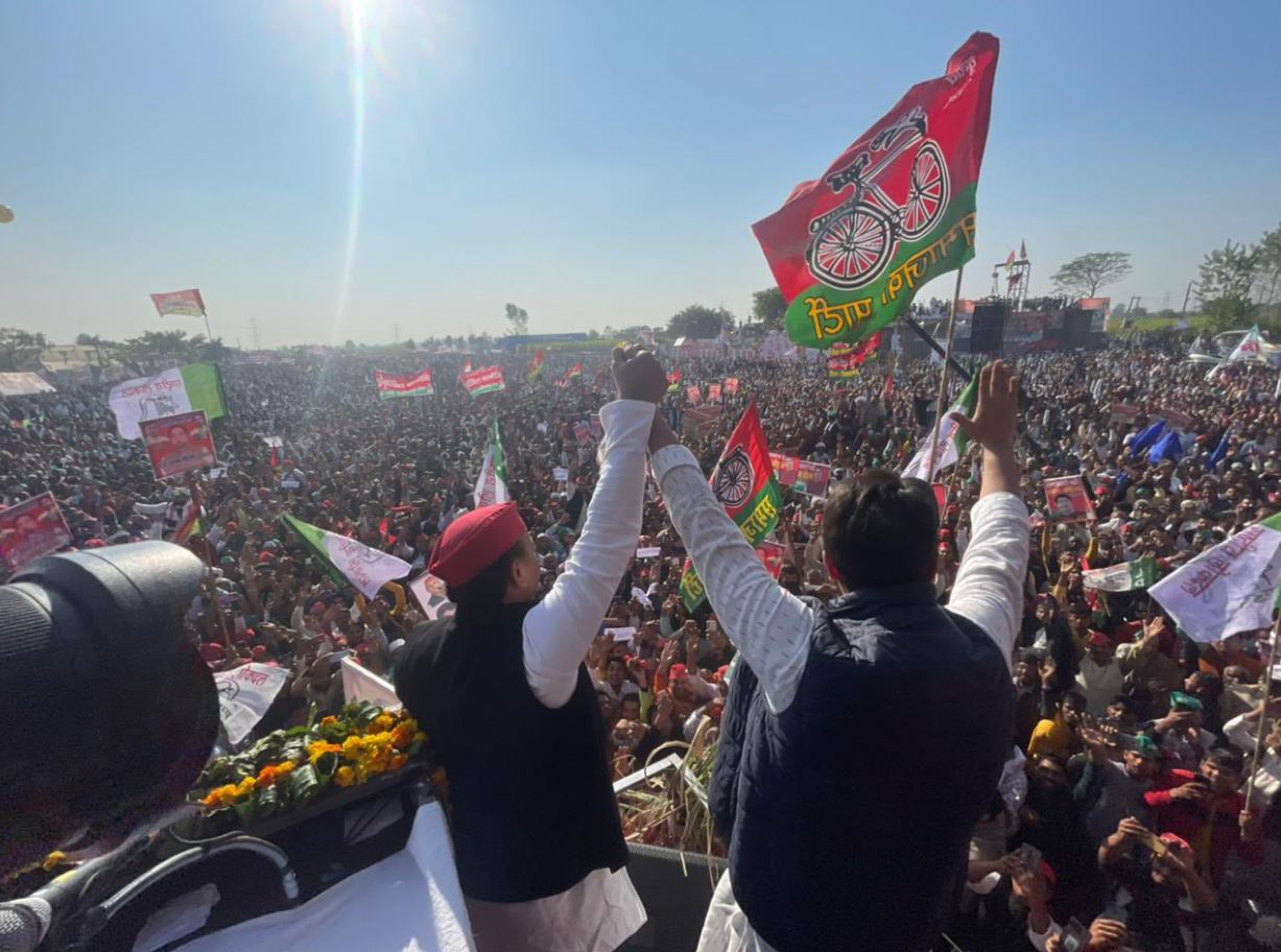 Akhilesh Jayant rally etv bharat