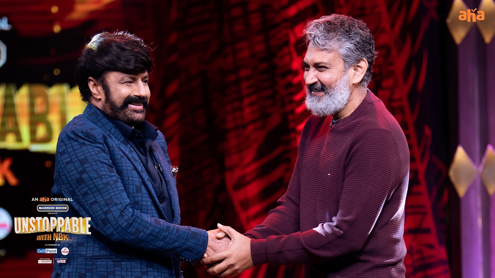 Director Rajamouli in Unstoppable with NBK