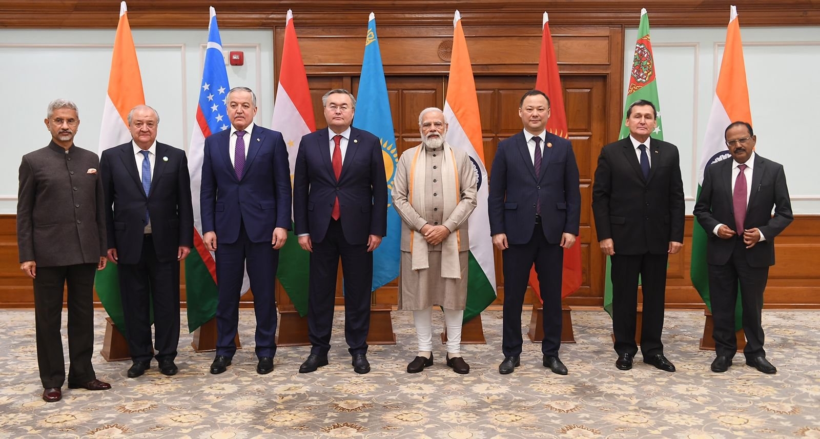 Central Asia Ministers Modi