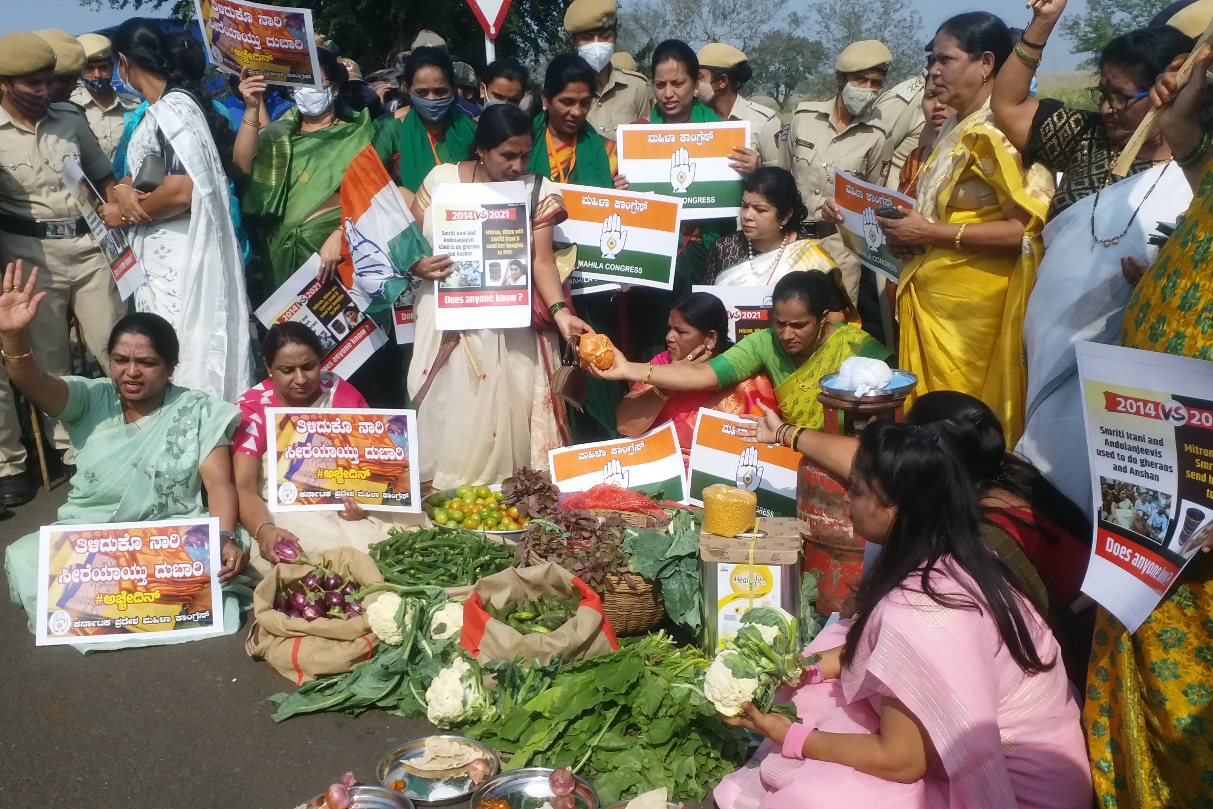 Congress Protest In Belagavi