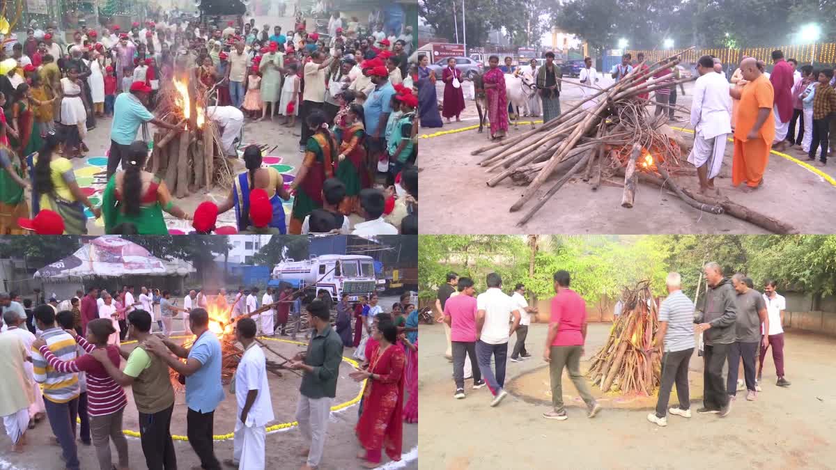 Celebrated Bhogi Fire Across State With Grand Manner