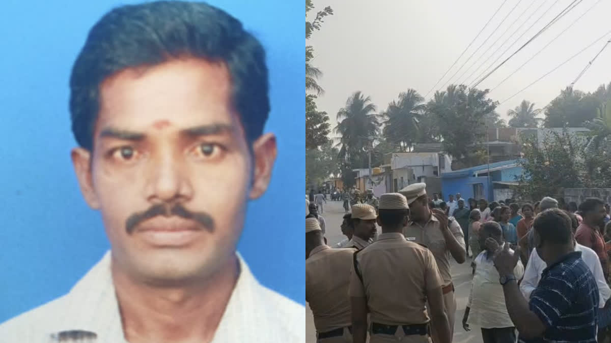 Attack on father in front of son near Ambur Relatives blocked the road after the person died