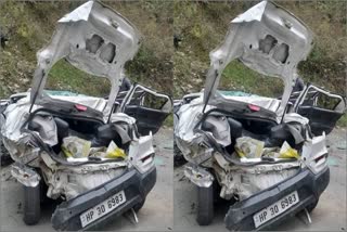 Car Fell into Ditch in Shimla