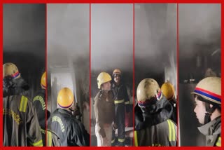 नोएडा में रिटायर्ड एयर कमांडर के घर में लगी भीषण आग