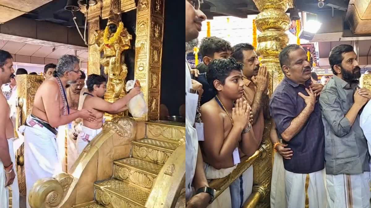 അഭിഷേകത്തിന് നെയ്യെത്തിച്ച് ആദിത്യ  SABARIMALA POOJA  SABARIMALA MAKARAVILAKKU POOJA  LATEST NEWS IN MALAYALAM